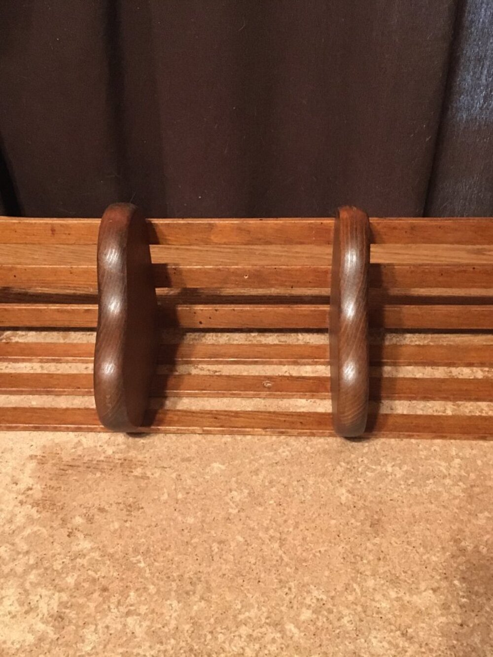 CORNER SHELF VINTAGE WOOD HEART 4 TIER SLAT TOWER WALL DECOR 18.5" X 5.5" X 5.5" - Picture 5 of 11